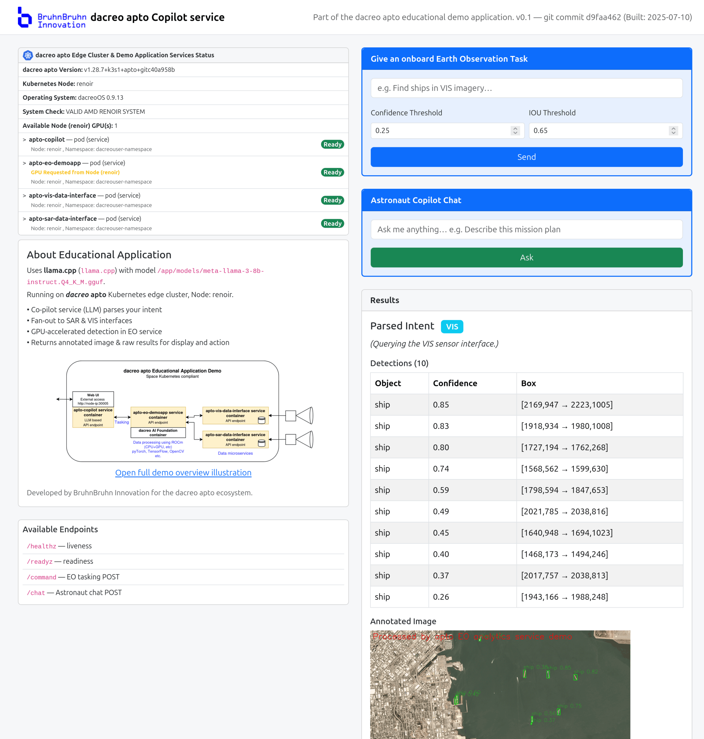 dacreo apto educational application insights processing example